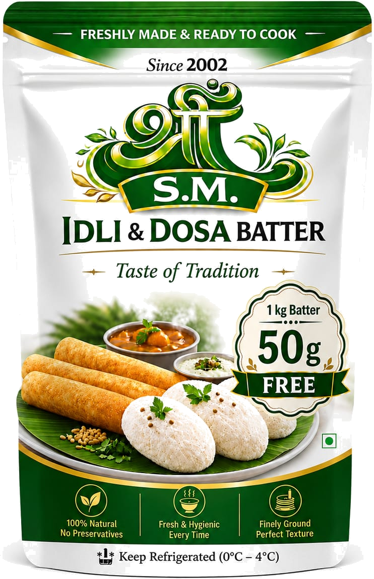 Shreem SM premium idli and dosa batter pouch